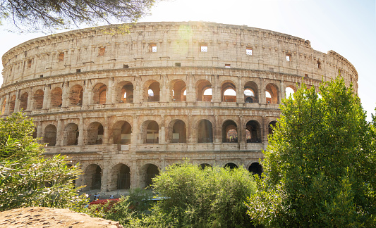 The Colosseum or Coliseum, also known as the Flavian Amphitheatre, is an oval amphitheatre in the centre of the city of Rome, Italy. Built of concrete and stone, it is the largest amphitheatre ever built and is considered one of the greatest works of architecture and engineering.The Colosseum or Coliseum, also known as the Flavian Amphitheatre, is an oval amphitheatre in the centre of the city of Rome, Italy. Built of concrete and stone, it is the largest amphitheatre ever built and is considered one of the greatest works of architecture and engineering.