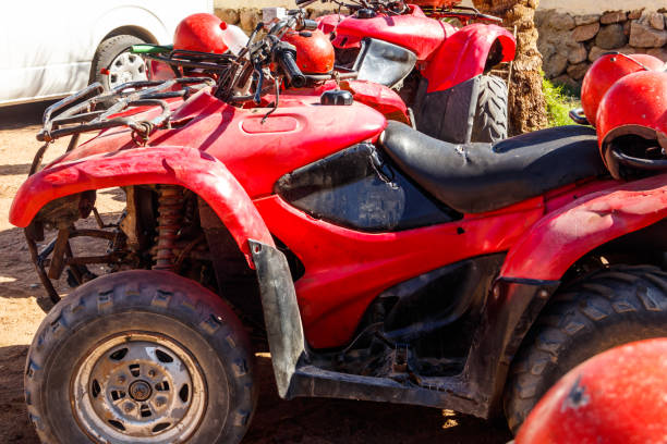 istock ATV quad bikes for safari trips in Sinai desert, Egypt 2129366547
