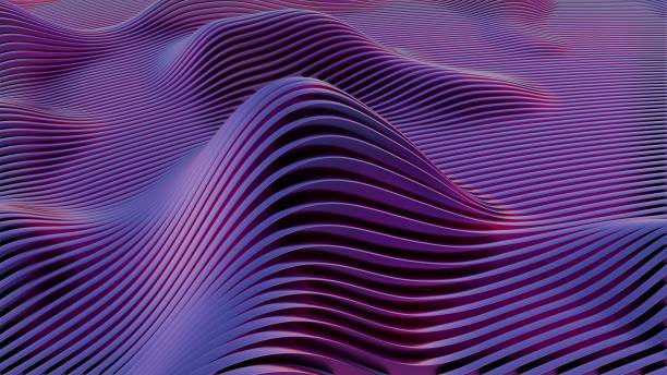 istock This Landscape Image features a minimalist design of retro waves with a sun, offering a blend of modern aesthetics and nostalgic elements. 2129373313