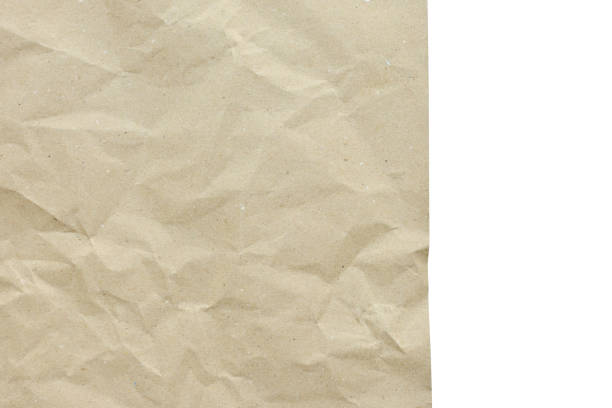 istock blank brown paper texture isolated on white background, old page for craft design 2129384969