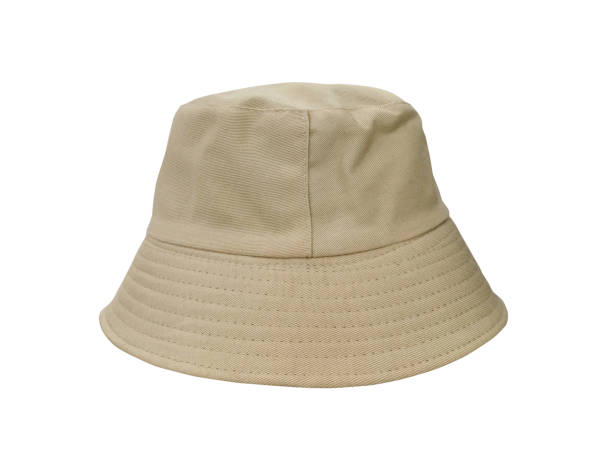 istock brown bucket hat Isolated on a white background 2129426386