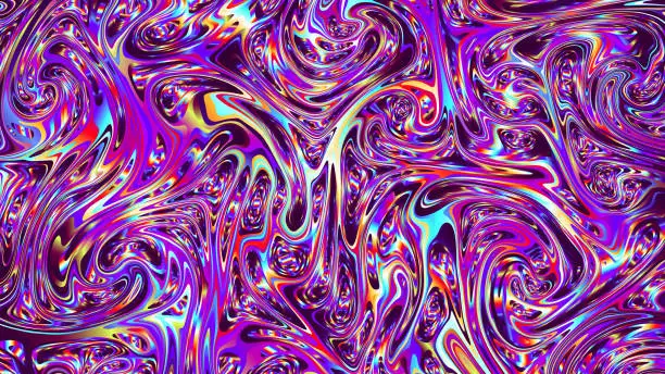 Vector illustration of Surreal iridescent fluid plasma texture