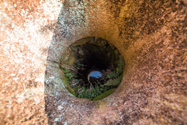 An ancient well made of stone material