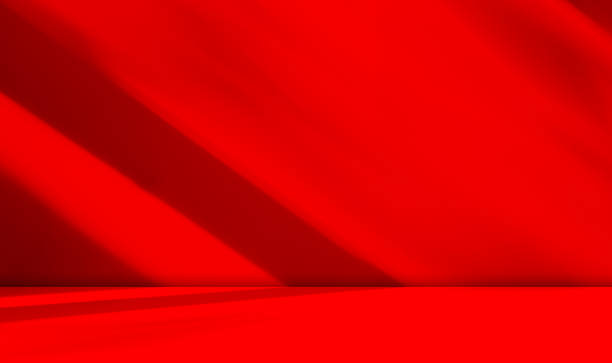 istock Red Background Wall Dark Table Studio Room Empty Bar Podium Shadow Abstract Floor Cement Mockup Overlay Leaf Backdrop Minimal product Cosmetic Presentation, Loft Happy New Year, Gradient Template. 2129500083