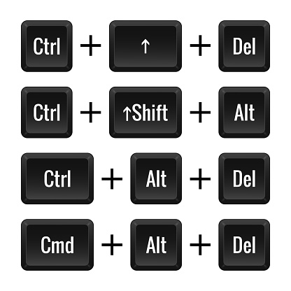 Keyboard Combinations Ctrl Shift Del Alt Cmd Hotkeys Control Macro ...
