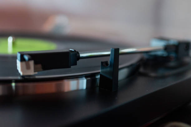 istock Close-up shot of a vinyl record. 2129506355