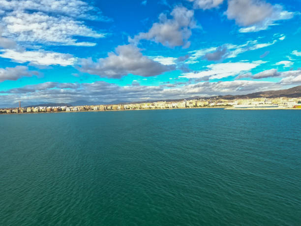 istock Malaga harbor from a cruise ship  panoramic view 2129523167