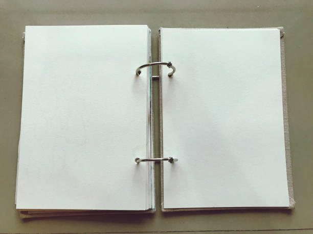 istock Blank white paper on the notebook with space for add text. 2129532351