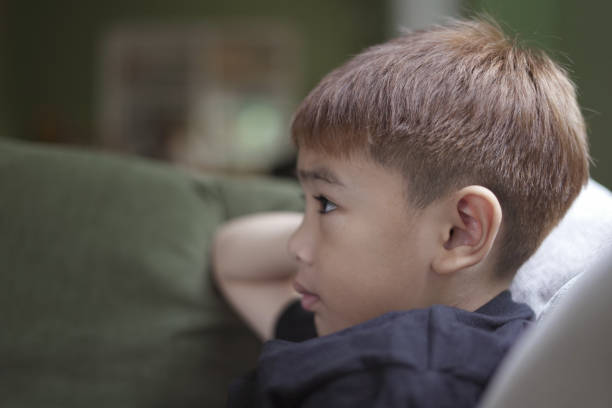 istock Portrait Face Child boy on Sofa 2129569786