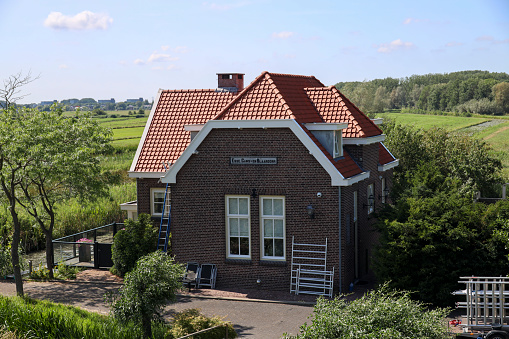former pumping station of the Blaardorpse Esse and Gansdorp polder (reclaimed land) in Nieuwerkerk aan den IJssel the Netherlands