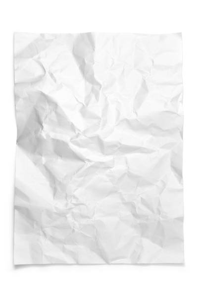 Crumpled tissue paper. Used screwed paper tissue isolated on white background. Personal hygiene