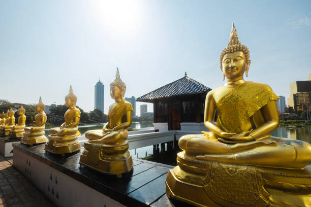 istock Buddhist temple on lake in Colombo 2129673991