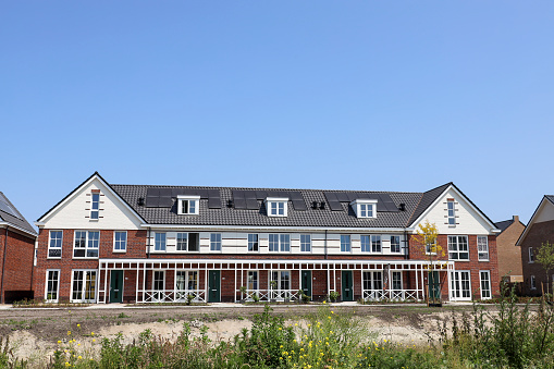 New houses in the Koningskwartier at Zevenhuizen the Netherlands