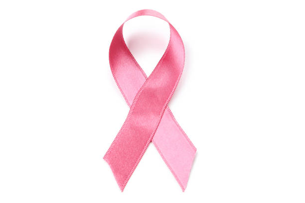 istock Cancer concept. Pink ribbon isolated on white background 2129698552