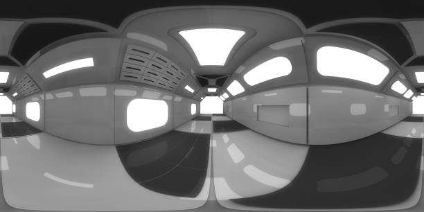 istock HDRI futuristic spaceship corridor, sleek and illuminated 2129728958