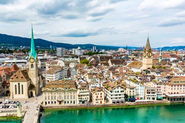istock Zurich Skyline with River Limmert 2129734781