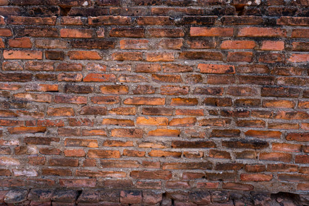 istock Close up vintage red and brown brick wall background. Grunge background. 2129742684