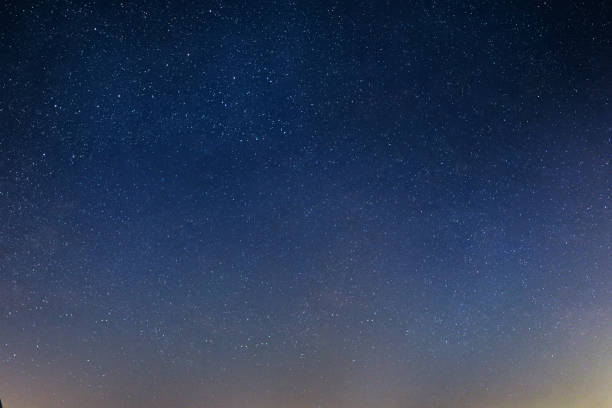 istock Night amazing blue sky with stars. Space background 2129806969