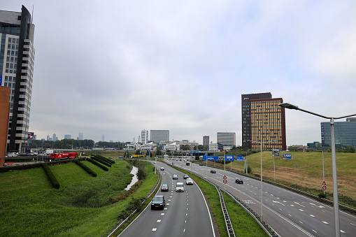N210 abraham van Rijkevorselweg at the A16 junction in Rotterdam the Netherlands