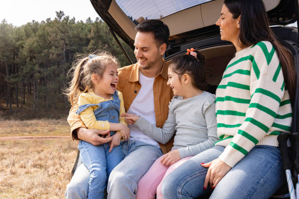 istock Young Caucasian family, having fun while spending day in the nature 2129845507