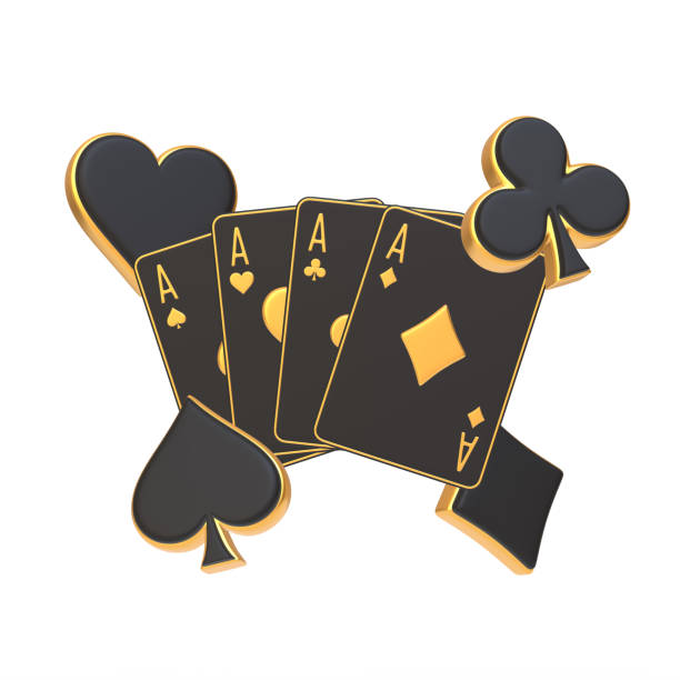 istock Luxurious Golden-Trimmed Aces on White Design 2129849184