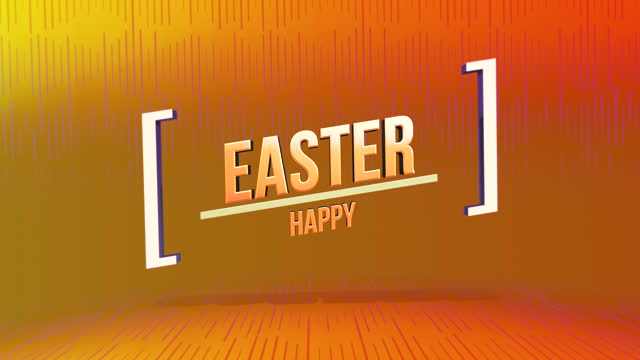 Cheerful easter design bold striped background with Happy Easter greeting