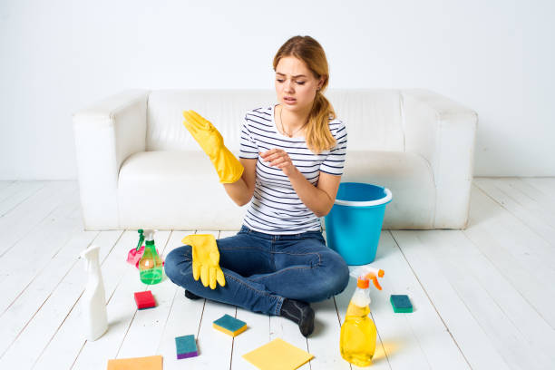 istock housewife detergent interior work lifestyle hygiene interior 2129904862