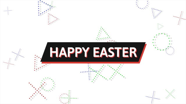 Easter bunny with dot pattern on Happy Easter celebration