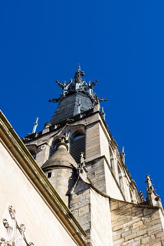 Bell tower of the Saint-Paul Church, in Old Lyon