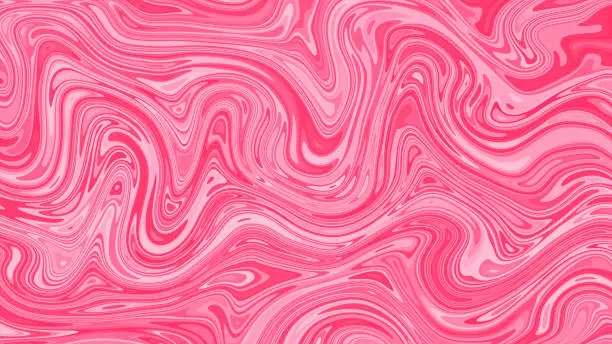 Vector illustration of Swirling liquid pink paint or epoxy resin with flow effect