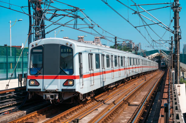 istock A subway train traveling on an elevated track 2130084539