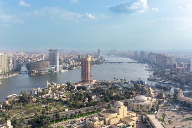 istock Aerial view of Cairo with Nile River, Egypt 2130099342