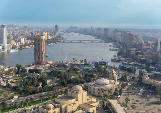 istock Aerial view of Cairo with Nile River, Egypt 2130102463
