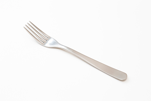Cutlery on a white background.