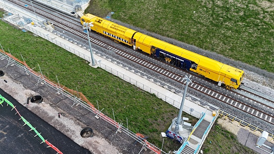 Close up of model railway tracks
