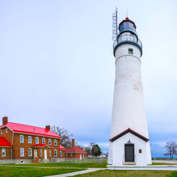 istock Fort Gratiot Lighthouse, the second oldest lighthouse in Great Lakes, built in 1829 on the riverbank of the St. Clair River in Port Huron, Michigan, USA 2130198213