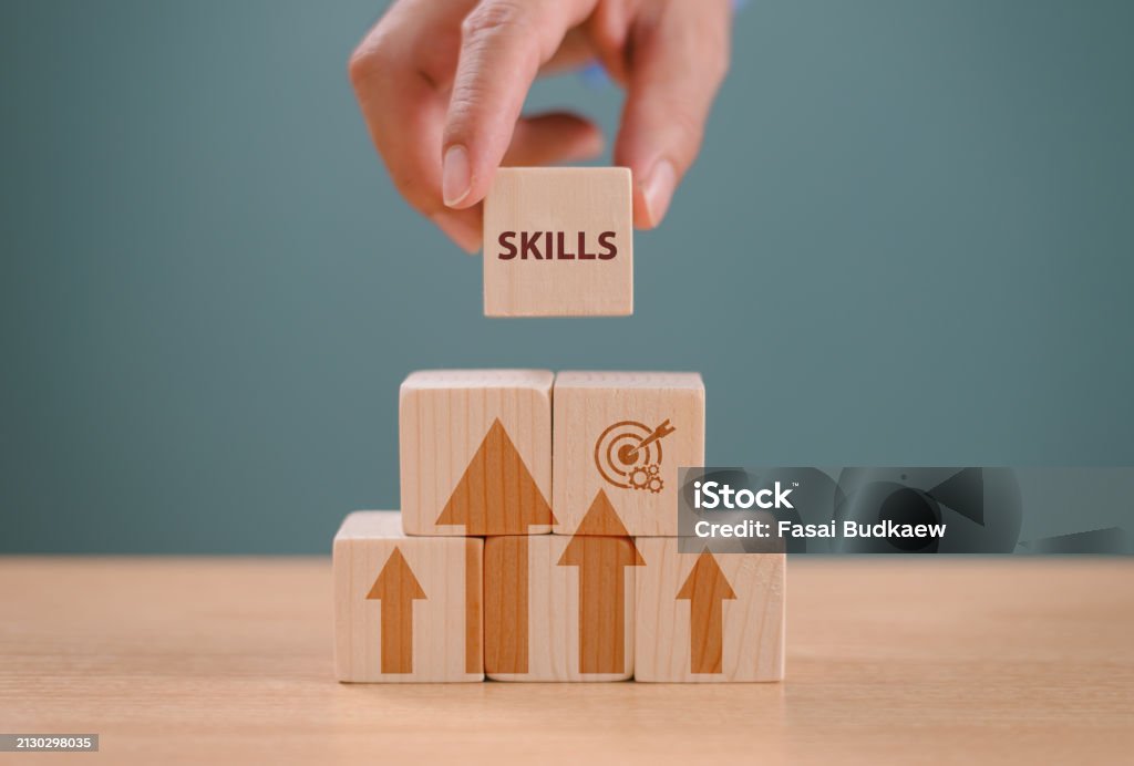 First Hand Skill Skill Development Concept Up New Ability Skill For Technology Evolution ...