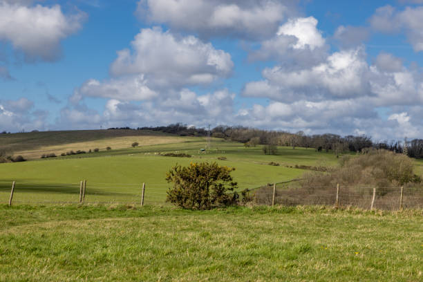 istock Sun shining over a South Downs landscape, in early spring 2130310174