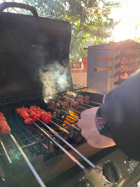 istock Winter barbeque grill under the sun 2130345118
