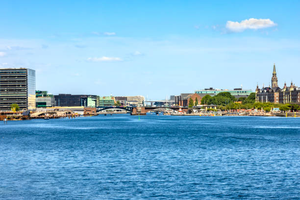 istock Copenhagen Skyline with water 2130354083