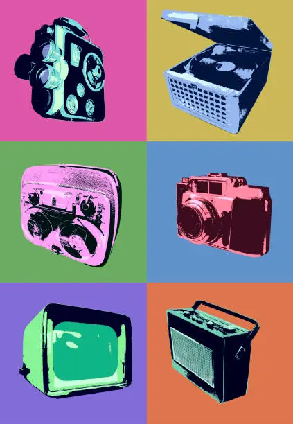 Vector illustration of Retro Icons - 1960’s