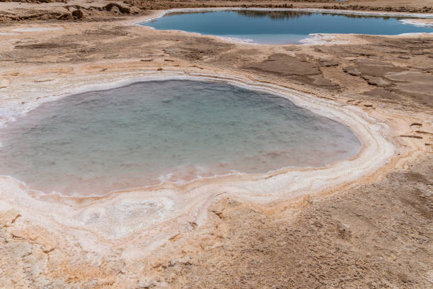 istock Turquoise salt lake, beautiful emerald, Siwa Oasis, Libyan Desert, Egypt 2130413009