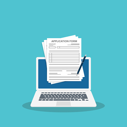 Application Paperwork Application Form Online Application Claim Form Paperwork Concept Stock ...