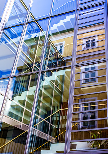 typical windows of an office building - photo