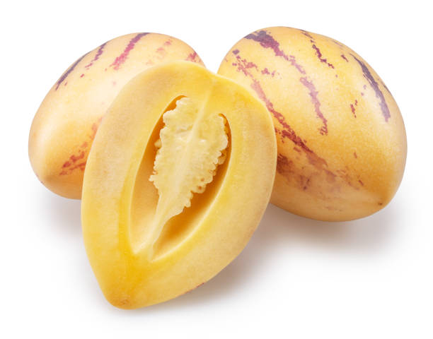 istock Pepino melon or pepino dulce on white background. File contains clipping path. 2130501971