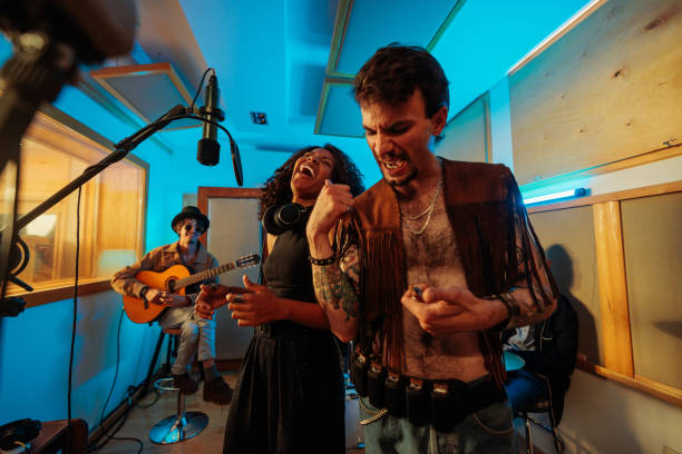 istock Artists recording a song in the studio 2130572123