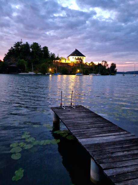 istock lake Mattsee in the Night 2130637016