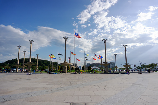 Putrajaya, Malaysia - February 03, 2018: View of Putrajaya square