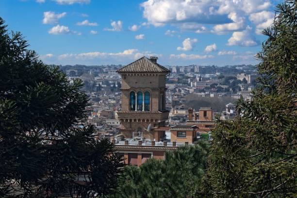 A jewel of the early twentieth century, Villa Maraini is located in the Ludovisi district on the top of an artificial hill – in a plot of land at the time used as a deposit for the excavated material of today's Via Ludovisi and debris – and is surrounded by a splendid garden with a nymphaeum in the shape of a cave. From its terrace, with balustrades, corner vases and an elaborate central weathervane, you can enjoy a splendid panoramic view of all of Rome.