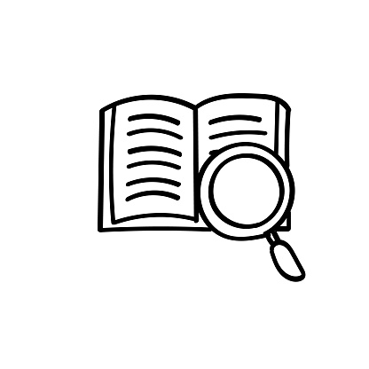 Hand Drawn flat icon for definition
